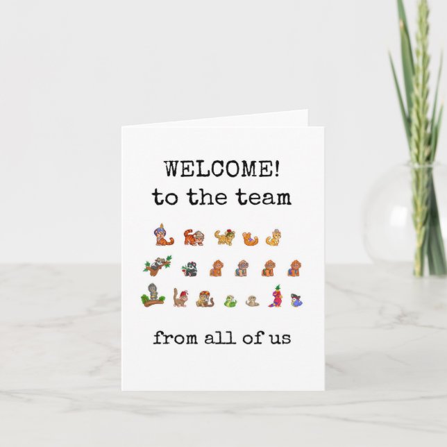 Welcome to the Team, From All of Us, New Employee Card (Front)