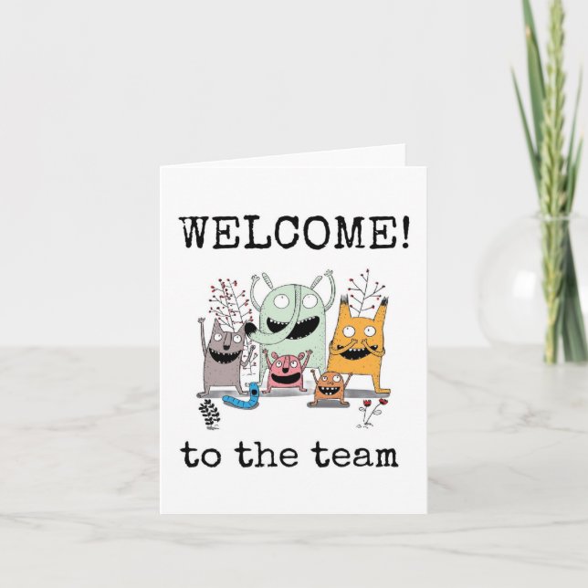 Welcome to the Team, Funny, New Employee Thank You Card (Front)