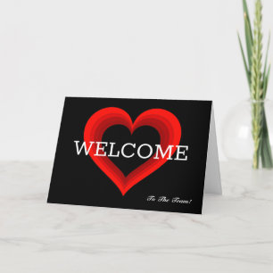 Welcome To The Team Green Floral Postcard