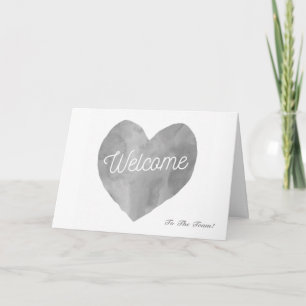 Welcome To The Team Grey Heart Postcard