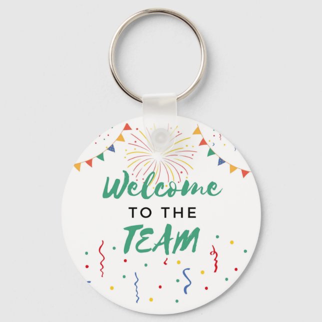 Welcome to the Team New Employee Job Welcoming Keychain (Front)