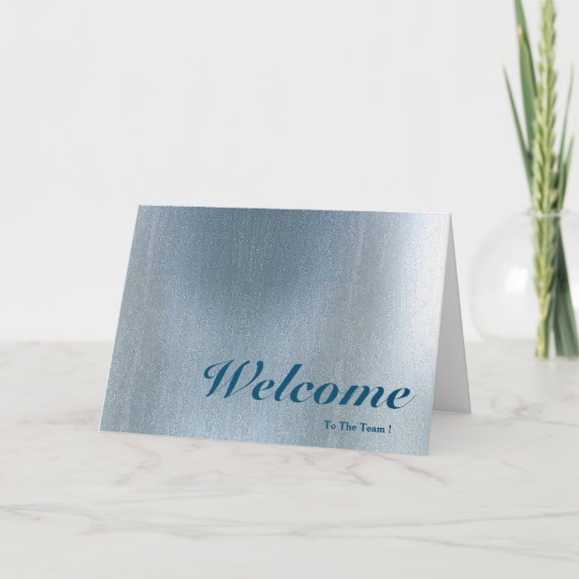 Welcome To The Team Pink Background Blur Card (Front)