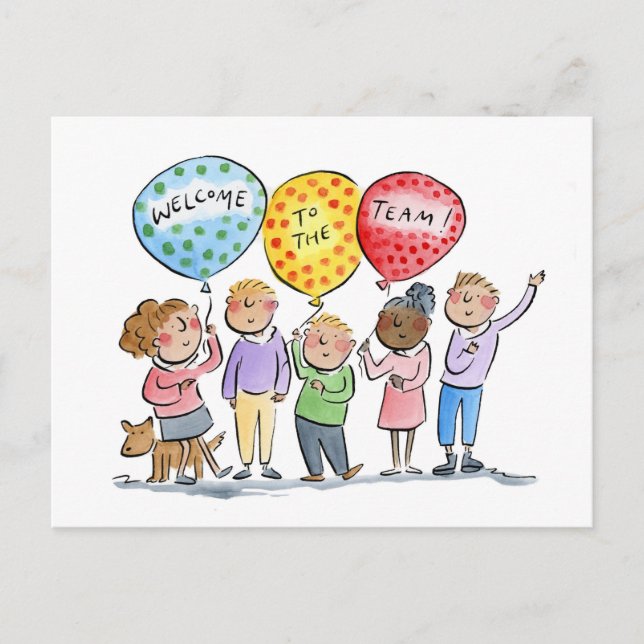 Welcome to the Team Postcard (Front)