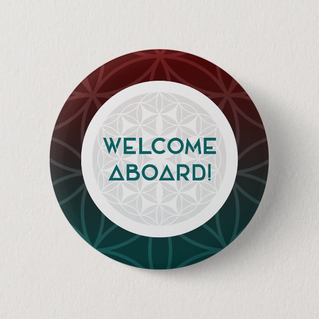 welcome to the team sacred geometry 2 inch round button (Front)