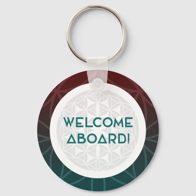 welcome to the team sacred geometry keychain (Front)
