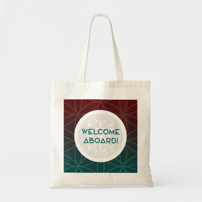 welcome to the team sacred geometry tote bag (Front)