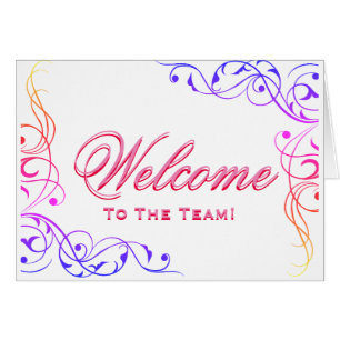 Welcome To The Team Swirl Floral Black & White