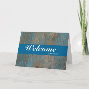 Welcome To The Team White Minimal Blue Badge Card