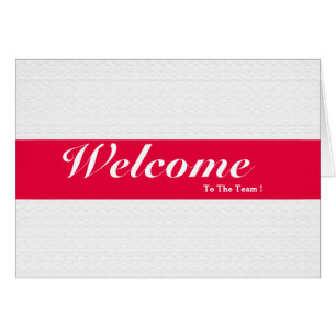 Welcome To The Team White Minimal Pink Badge