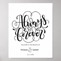 Welcome to the wedding of - Always and forever