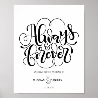 Welcome to the wedding of - Always and forever Poster