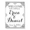 welcome to the wedding of poster sign chalkboard
