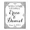 welcome to the wedding of poster sign chalkboard