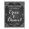 welcome to the wedding of print sign chalkboard