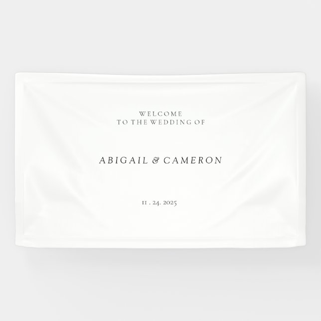 "Welcome to the wedding of..." Wedding Banner (Horizontal)