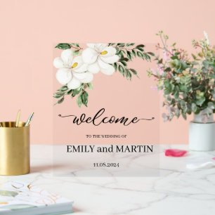 Welcome to the wedding; Personalized Acrylic Sign