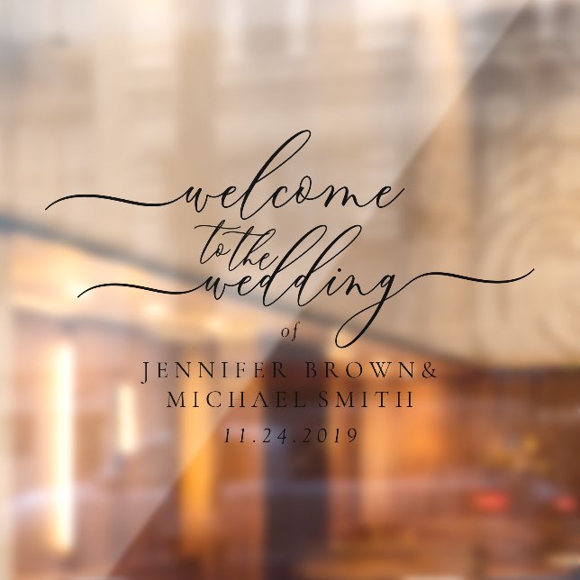 Welcome to the Wedding signature Window Cling (Sheet 2)
