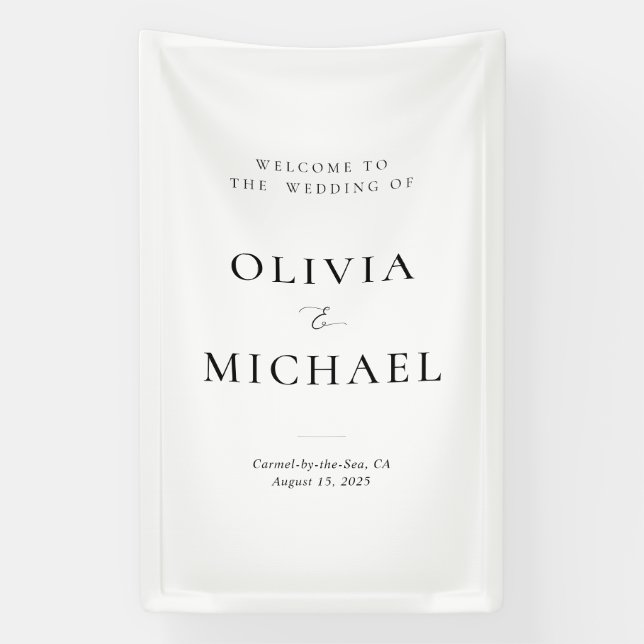 Welcome to the Wedding Vinyl Signage Banner (Vertical)