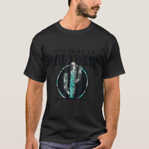 Welcome To The Wild West Cowhide Cactus T-Shirt
