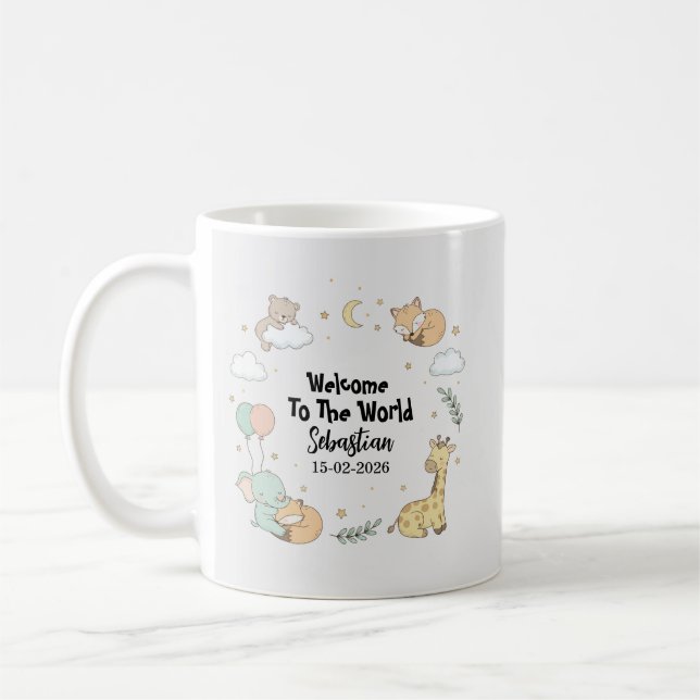 Welcome To The World Animals Coffee Mug (Left)