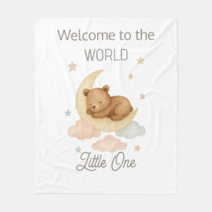 Welcome to the World Baby Blanket  Boho Watercolor