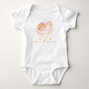 welcome to the world Cute Morden Baby Bodysuit