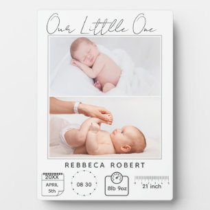 Welcome to the World, Little One"Two photo  Plaque