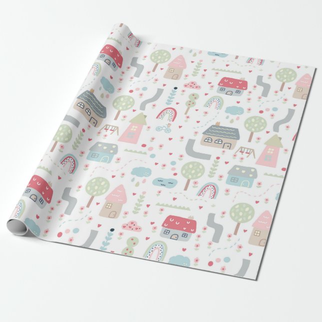 Welcome to the World New Baby Girl  Wrapping Paper (Unrolled)
