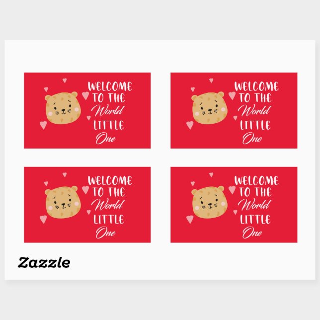 Welcome To The World Newborn - cute cat face Sticker (Sheet)