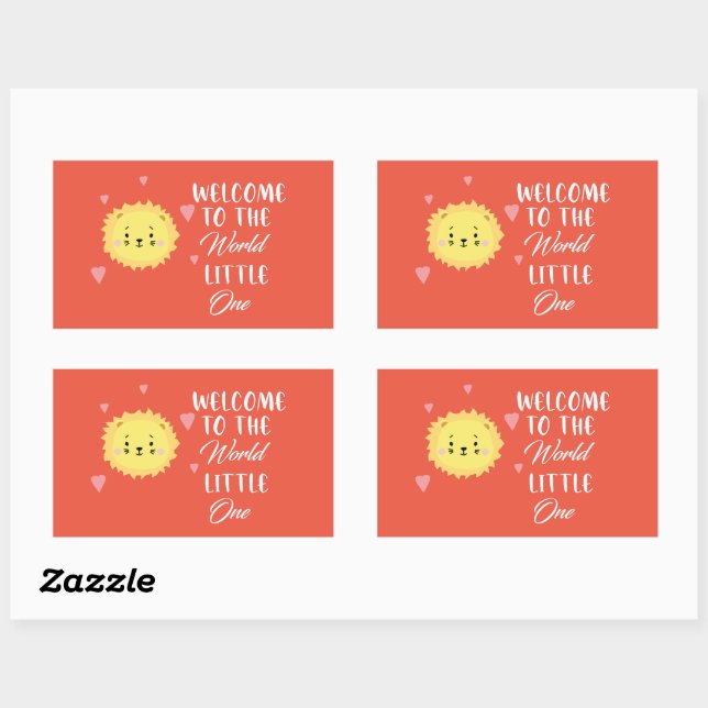 Welcome To The World Newborn - cute lion face Sticker (Sheet)