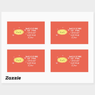 Welcome To The World Newborn - cute lion face Sticker