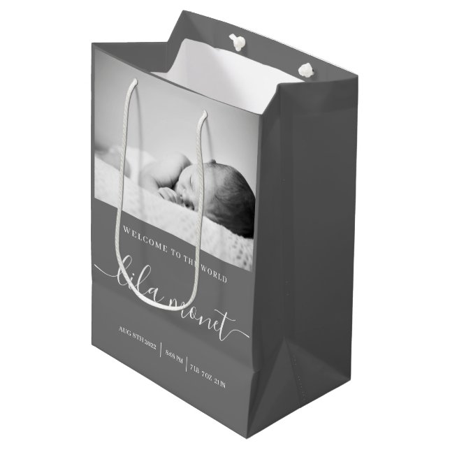 Welcome To The World Newborn Gift Bag (Front Angled)