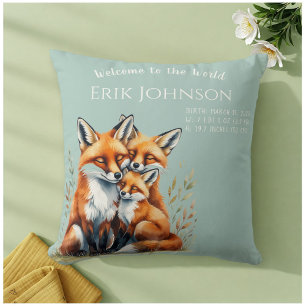 Welcome to the World - Personalized Birth Pillow 