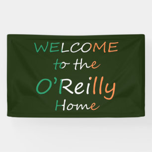 Welcome To The YourName Home on Irish Flag bnrcn Banner