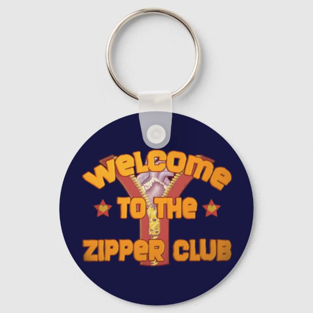 Welcome to the Zipper Club Keychain (Front)