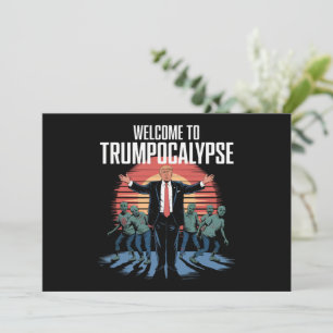 Welcome to Trump-ocalypse Funny Trump Halloween Invitation