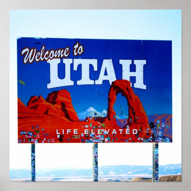 Welcome to Utah Sign (Front)