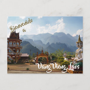 Welcome to Vang Vieng, Laos postcard
