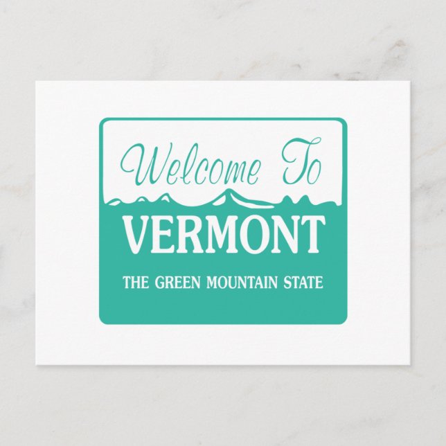 Welcome to Vermont - USA Postcard (Front)
