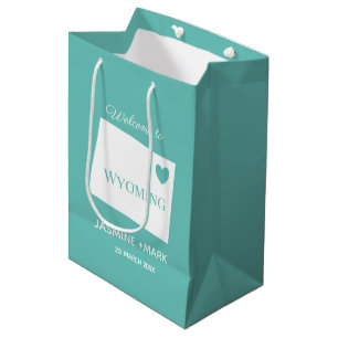 Welcome to Wayoming personalize wedding custom Medium Gift Bag
