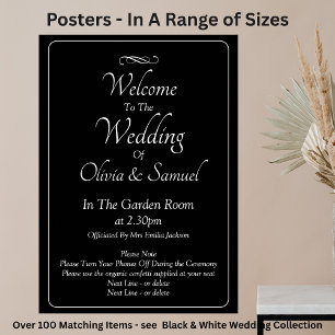 Welcome to  Wedding Black White Infinity Scroll, Poster