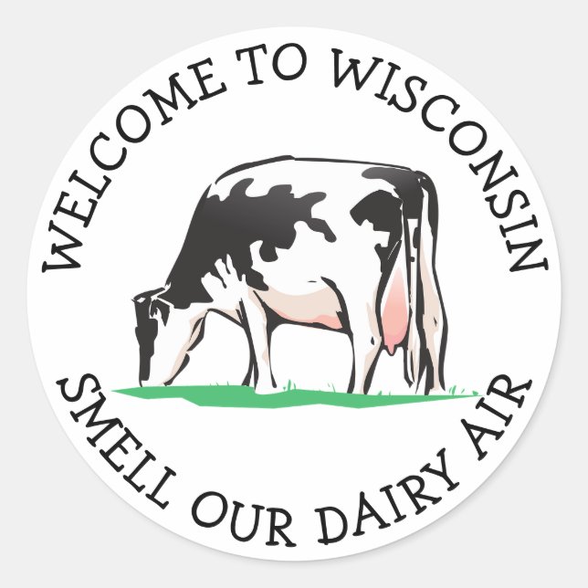 Welcome to Wisconsin Humour Stickers (Front)