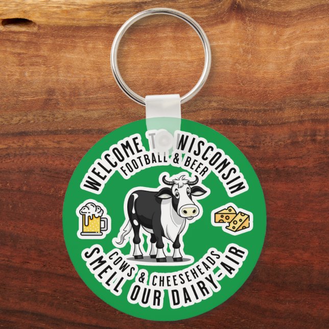 Welcome to Wisconsin, Smell our Dairy Air Keychain (Back)
