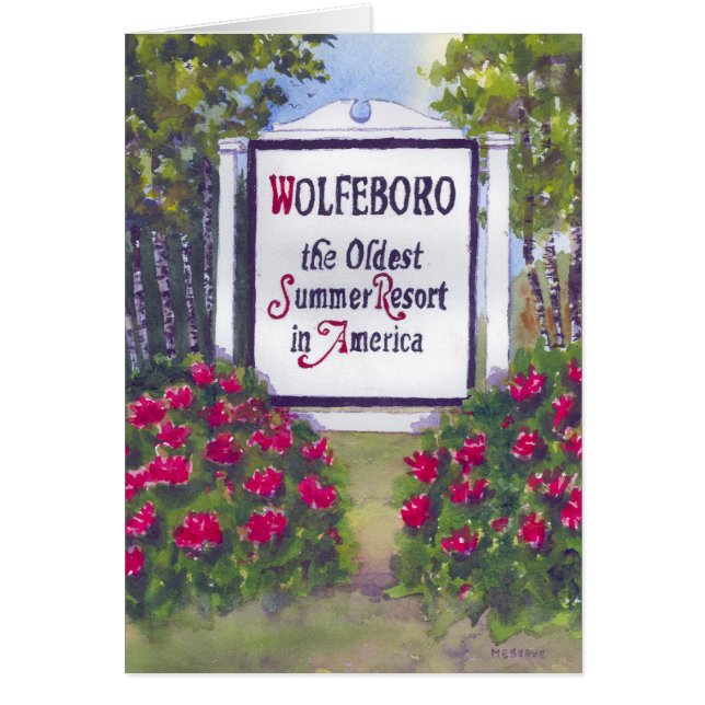 Welcome to Wolfeboro NH Sign (Front)