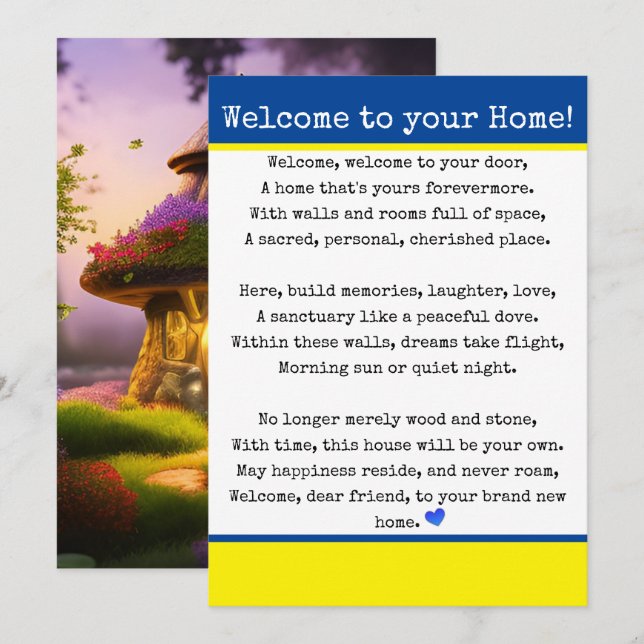 Welcome to Your Home Announcement (Front/Back)