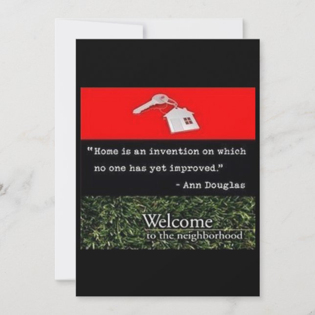 Welcome To Your New Home. Real estate agents Holiday Card (Front)