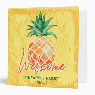 Welcome Vacation Rental Island Pineapple Binder