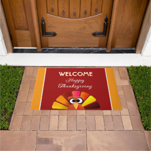 Welcome! Vibrant Thanksgiving  Doormat