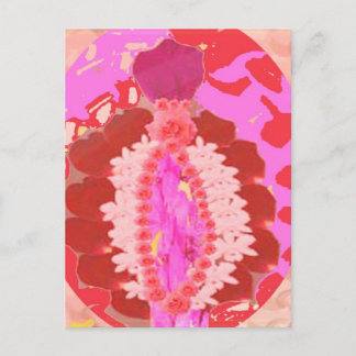 Welcome, Warm Floral Vegina Spread Postcard
