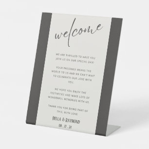 Welcome We are So Thrilled to Have You Custom  Ped Pedestal Sign